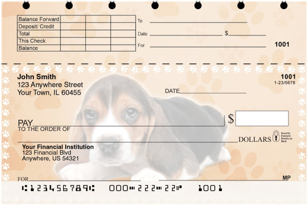 Beagle Pups Keith Kimberlin Top Stub Checks | TSKKM-09