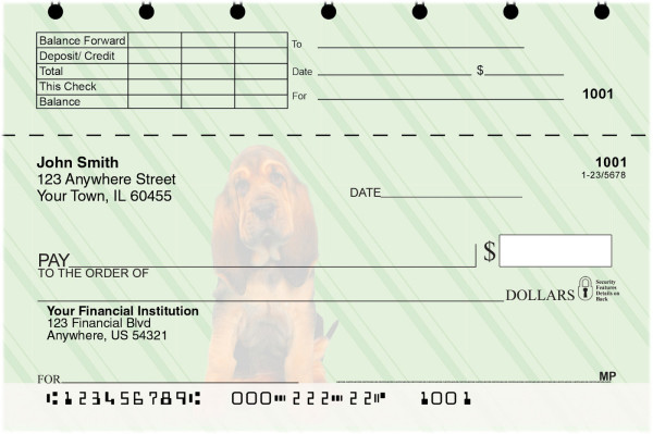 Bloodhound Pups Keith Kimberlin Top Stub Checks