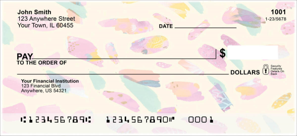 Abstract Feathers Personal Checks by EttaVee 