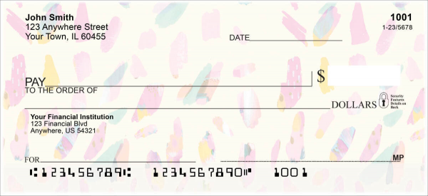 Abstract Feathers Personal Checks By EttaVee