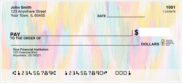 Colorful Brush Strokes Personal Checks by EttaVee  