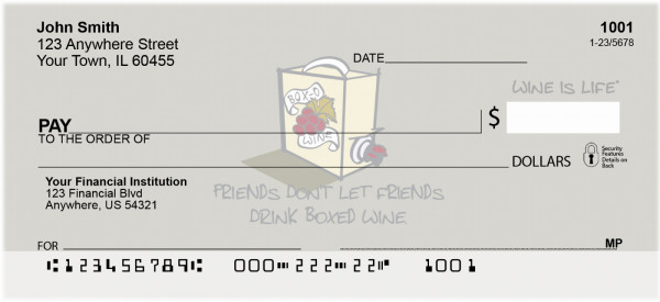 Wine Lovers Wine Is Life Personal Checks | WIL-02