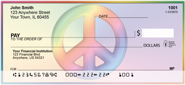 Rainbows For Peace Personal Checks | WIS-10