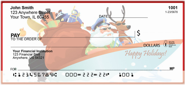 Boater&#039;s Holiday Greetings Personal Checks