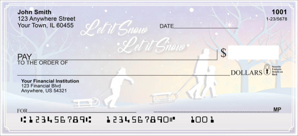 Sunsets And Snow Personal Checks