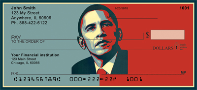 Obama Red and Blue Personal Checks