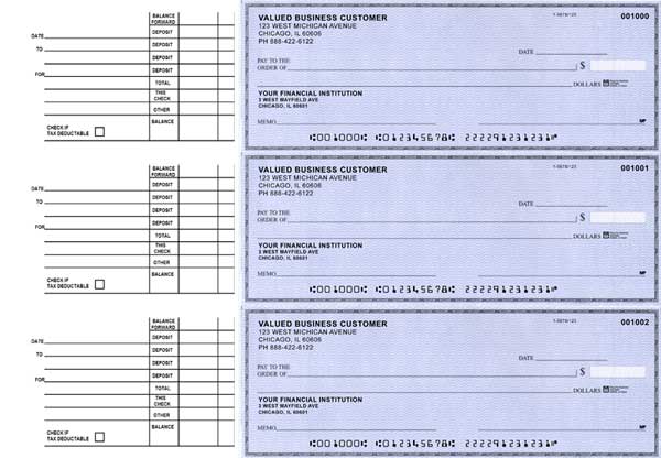 Blue Safety 3 to a Page Accounts Payable Checks