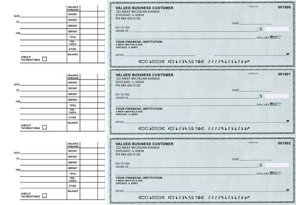 Green Safety 3 to a Page Accounts Payable Checks