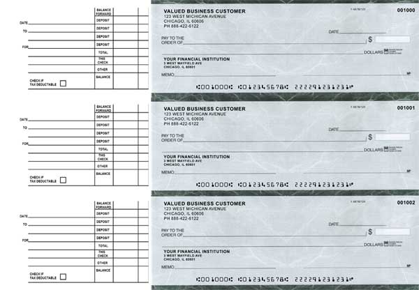Blue Safety 3 to a Page Accounts Payable Checks