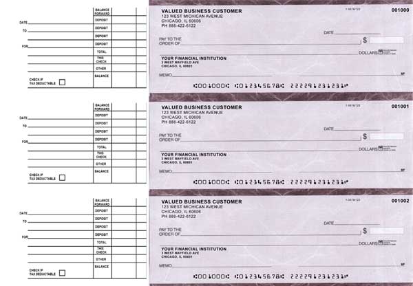 Blue Safety 3 to a Page Accounts Payable Checks