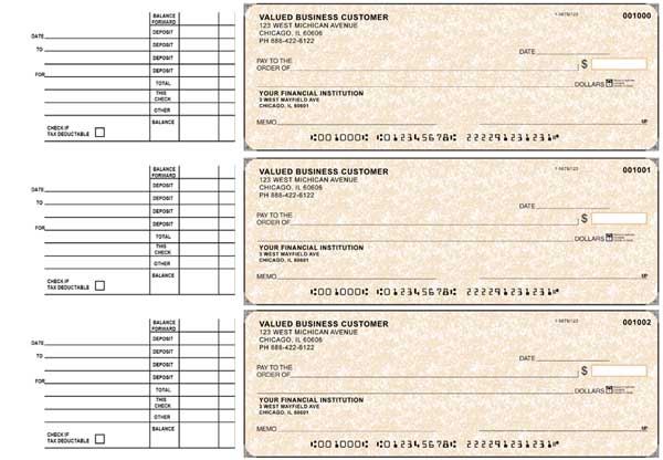 Blue Safety 3 to a Page Accounts Payable Checks