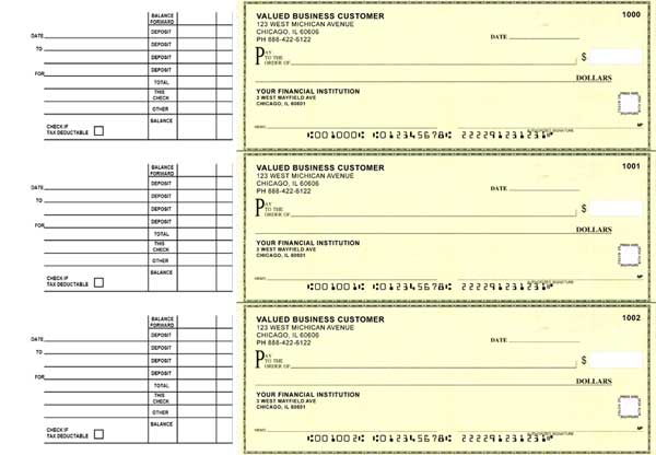 Green Safety 3 to a Page Accounts Payable Checks