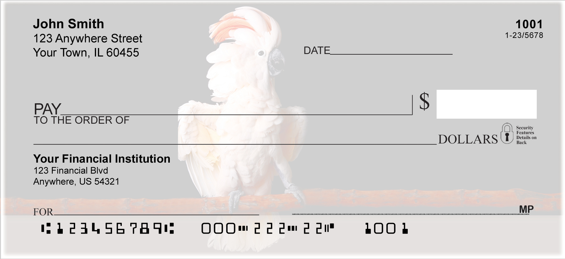  Cockatoos Personal Checks