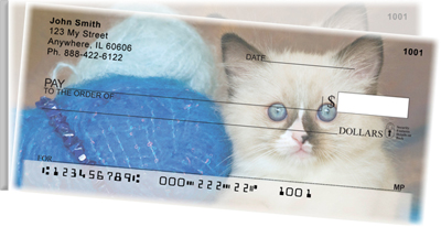 Cute Kittens Side Tear Personal Checks