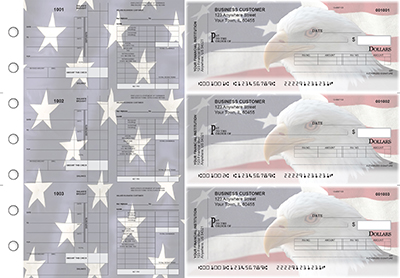 American Flag Payroll Invoice Business Checks