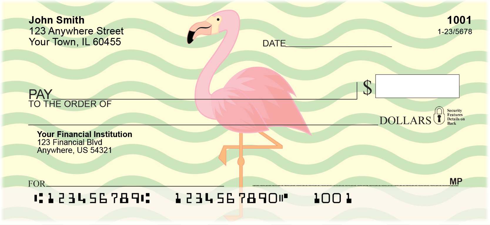 Wading Flamingos 