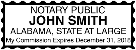 Alabama Public Notary Rectangle Stamp