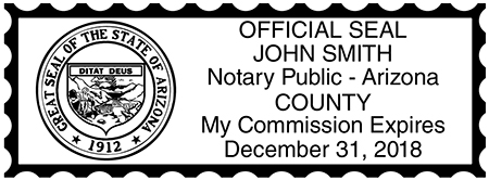 Arizona Public Notary Rectangle Stamp