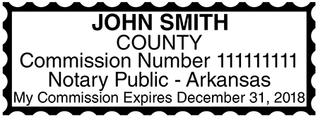 Arkansas Public Notary Rectangle Stamp