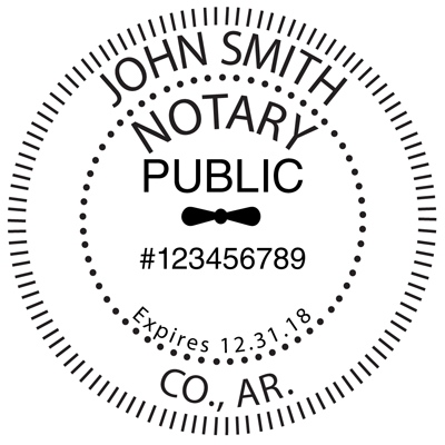 Arkansas Notary Public Round Stamp