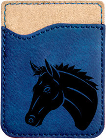 Majestic Horse Engraved Leather Phone Wallet