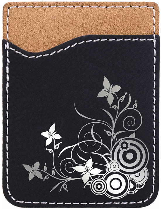 Creeping from the Corner Engraved Leather Phone Wallet