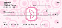 Bubbly Monogram D Personal Checks