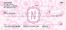 Monogram Letter N Very Bubbly Personal Checks