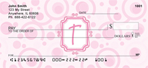 Monogram Letter T Very Bubbly Personal Checks