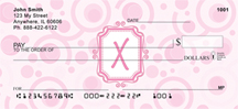 Monogram Letter X Very Bubbly Personal Checks