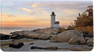 Lighthouses Leather Checkbook Cover