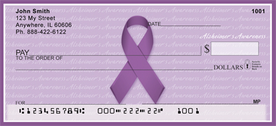 Alzheimer's Awareness Ribbon Personal Checks