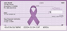 Cancer Awareness Ribbon Personal Checks