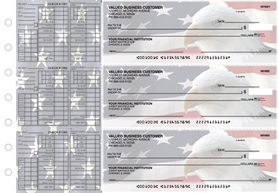 American Flag Payroll Designer Business Checks