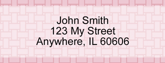 Pink Safety Rectangle Address Label