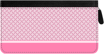 Pink Safety Zippered Checkbook Cover