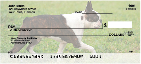Boston Terrier Bank Checks
